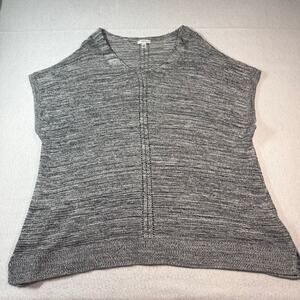 Croft & Barrow 3X Pullover Sleeveless Cotton Blend Grey Black and White Sweater